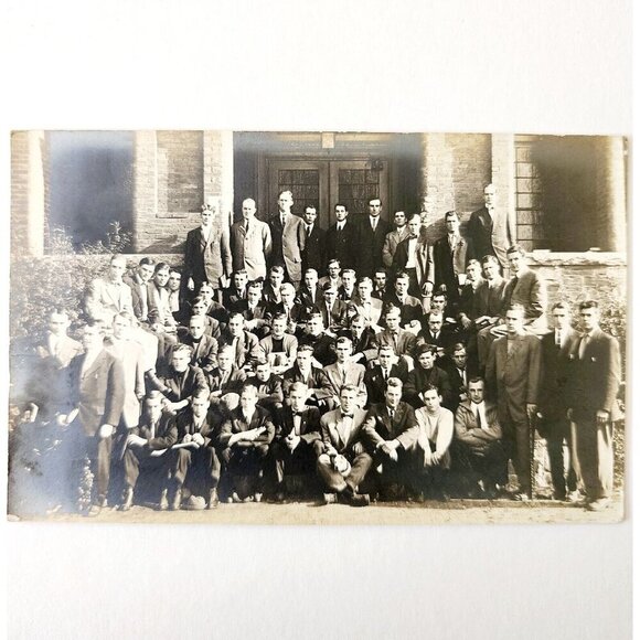 RPPC College Students Colby Postcard c1910s Maine University School DWS5C - Picture 2 of 3